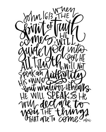 Framed Spirit of Truth BW Print