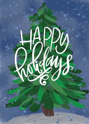 Framed Happy Holidays Print