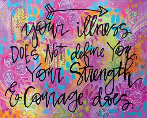Framed Strength and Courage Print