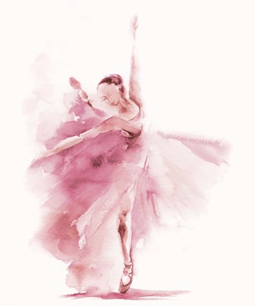 Framed Blush Ballerina Print