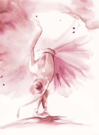 Framed Blush Ballerina II Print