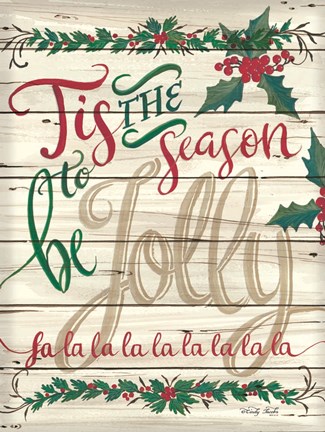 Framed Tis the Season Shiplap Print