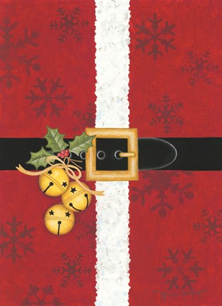 Framed Jingle Bell Santa Print