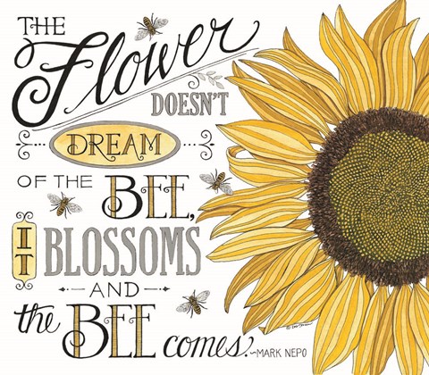 Framed Bee Comes Print