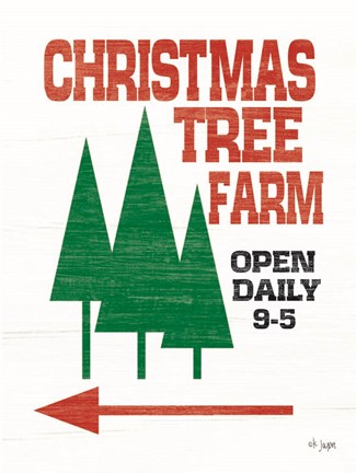 Framed Christmas Tree Farm Print