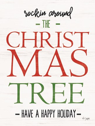 Framed Rocking Around the Christmas Tree Print