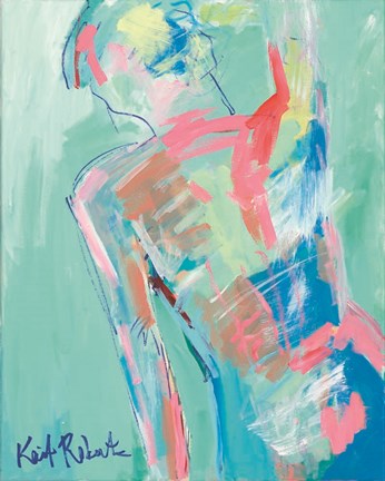 Framed Figure Series: Blueberry Stretch Print