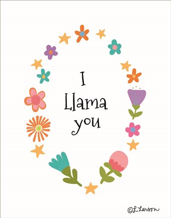 Framed I Llama You II Print