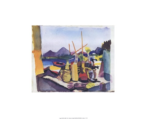 Framed Landscape at Hammamet Print