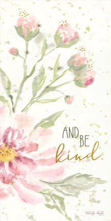 Framed Floral Be Kind Print