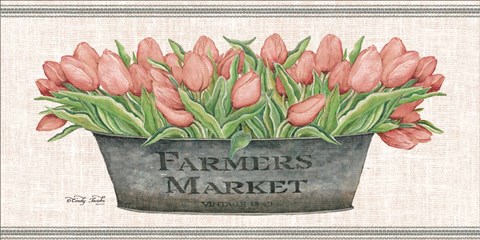 Framed Farmer&#39;s Market Blush Tulips Print
