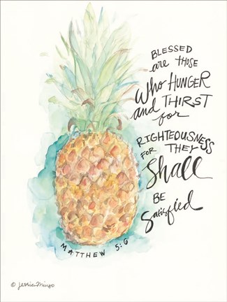 Framed Blessed Pineapple Print