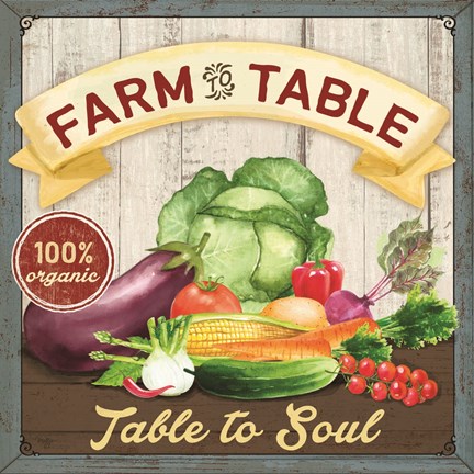 Framed Farm to Table Print
