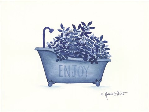 Framed Enjoy Tub Print