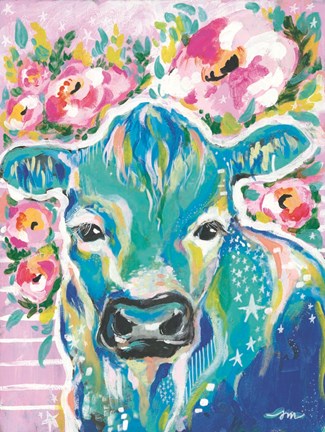 Framed My Cow Star Print