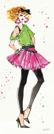 Framed 80s Fashion I Color Print