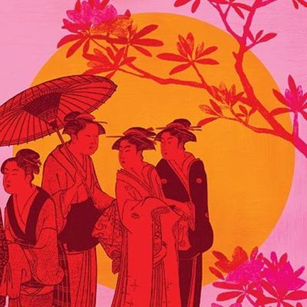 Framed Rising Sun 1 Print