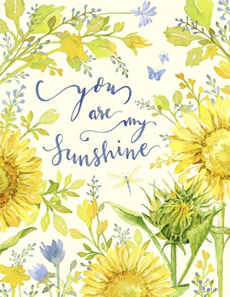 Framed You Are My Sunshine Print