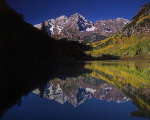 Framed Autumn Majesty At Maroon Bells Print