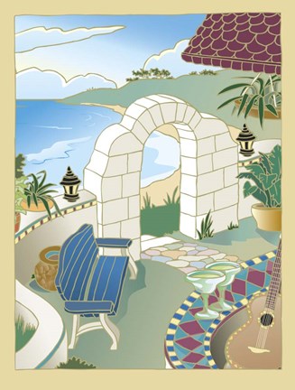 Framed Drinks in the Tropics Print