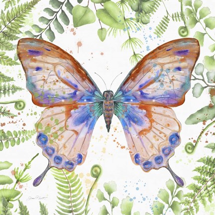 Framed Botanical Butterfly Beauty 5 Print
