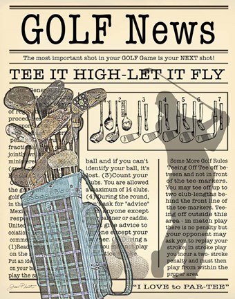 Framed Golf News 1 Print