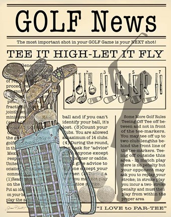 Framed Golf News 2 Print