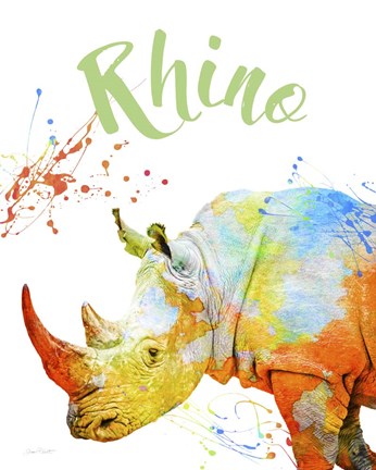 Framed Colorful Safari Animals B Print