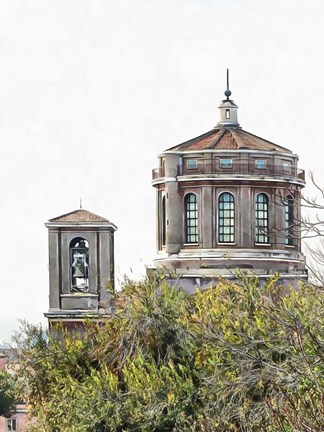 Framed Belltower and Cupola Rome Print