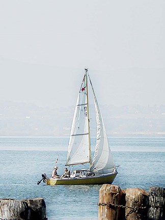Framed Boating on Lago Trasimeno Print