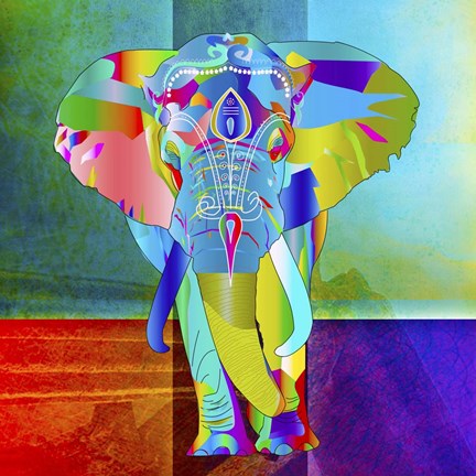 Framed Elephant Color Print