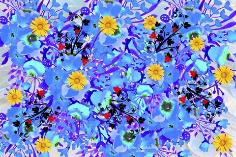 Framed Garden Of Colors Print