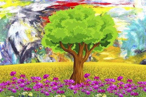 Framed Nature And Colors 4 Print