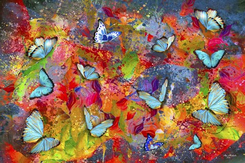 Framed Butterflies Are Colorful Print