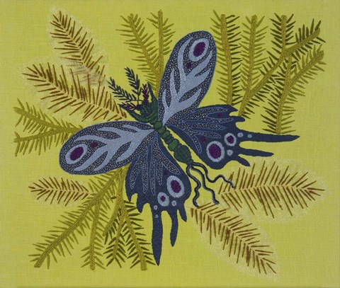 Framed Butterfly Blue Print