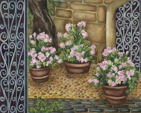 Framed California Pots Pinks Print