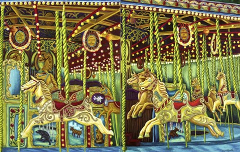 Framed Carousel Esther Sam Sally Print