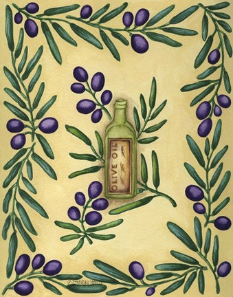 Framed Olive Oil English Print
