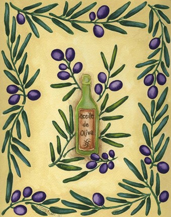 Framed Olive Oil Spanish Print