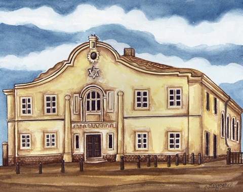 Framed Synagogue Telz Exterior Print