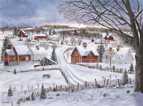 Framed Lonely Hay Rake Print