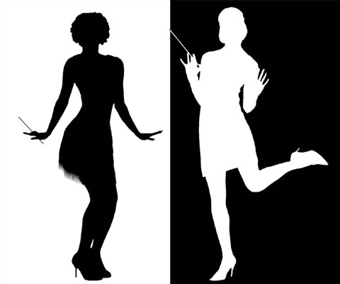 Framed Black and White Flappers 2 Print