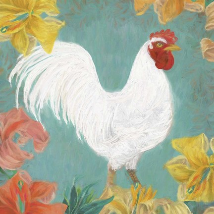 Framed Rooster II Print