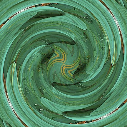 Framed Emerald Swirl Print