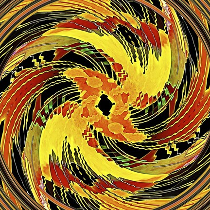 Framed Mongol Sun Print