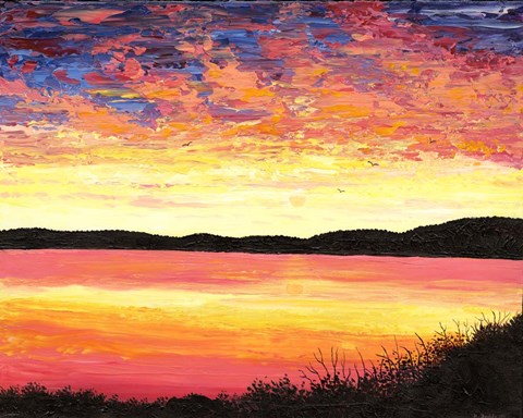 Framed Impressionists Sunset Print