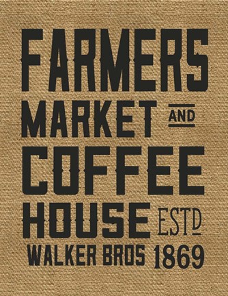 Framed Farmers Market Coffee House Print