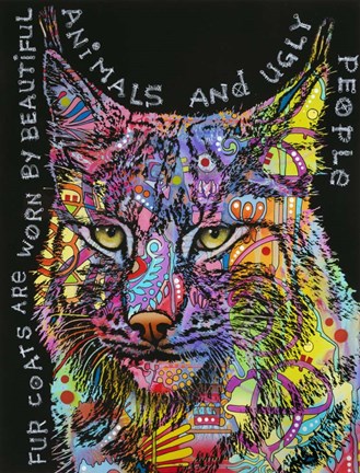 Framed Psychedelic Bobcat Print