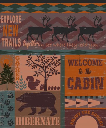 Framed Cabin Throw Print