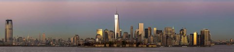 Framed NYC Panoramic At Sunset 3 Print